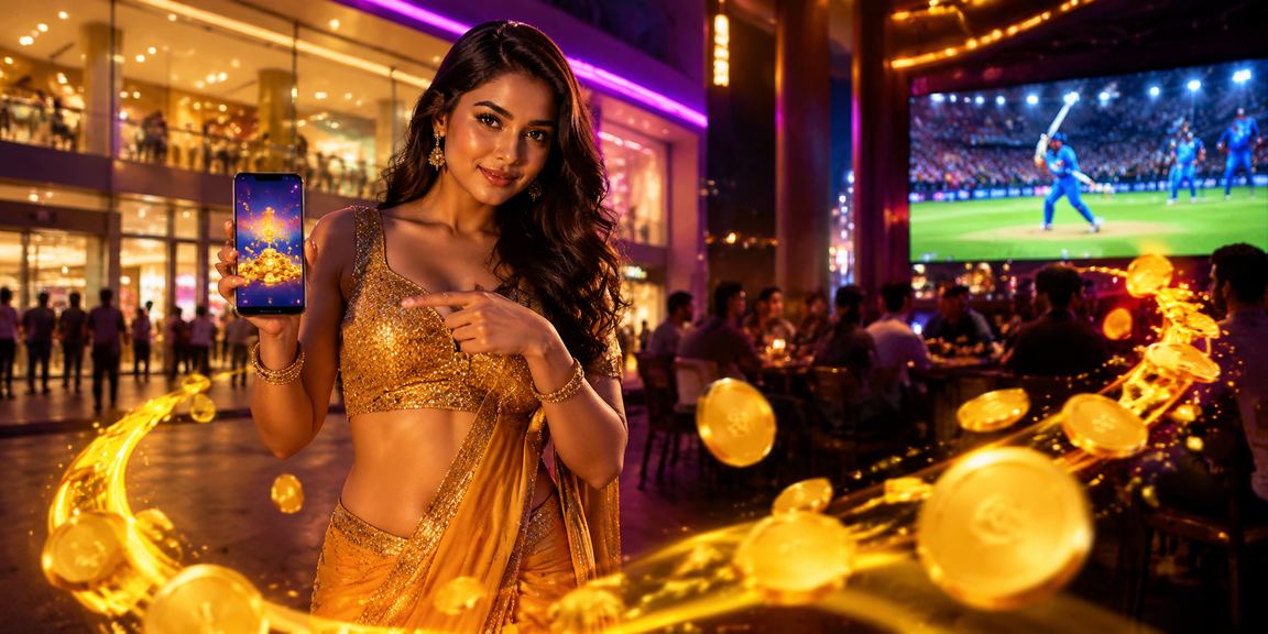 Cricket fan watching and betting with 3004 in Bollywood setting